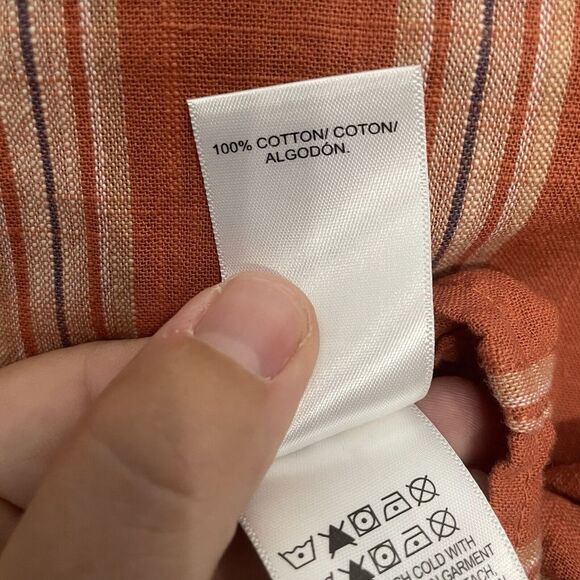 Lucky Brand Hawaiian Shirt Mens Size XL Stripe Short Sleeve Collared Button Down - Picture 6 of 12